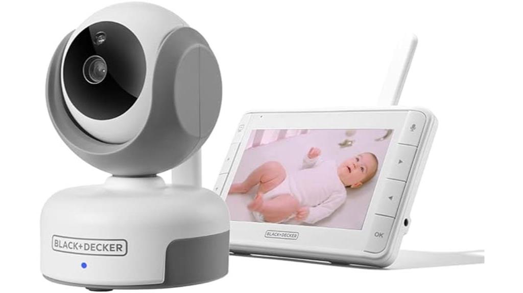 black 43 decker smart video baby monitor