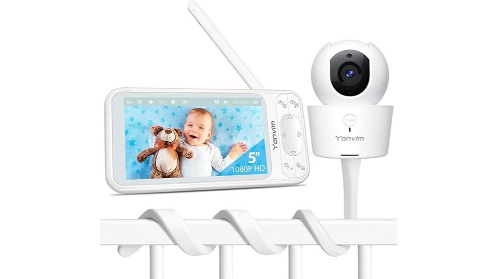 wireless baby monitor with audio and 1080p camera